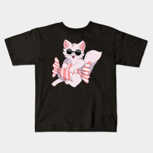 Gojo Satoru Cat Kids T-Shirt